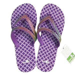 FITS 8.5-9 NWT Sanuk purple yoga mat flip flops